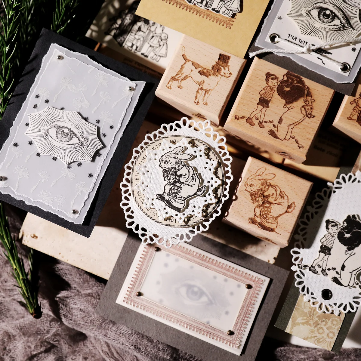 Sumflying Elf Forest Wood Rubber Stamp Sumflying Elf Forest Beech Wood Rubber Stamp - detail image 20