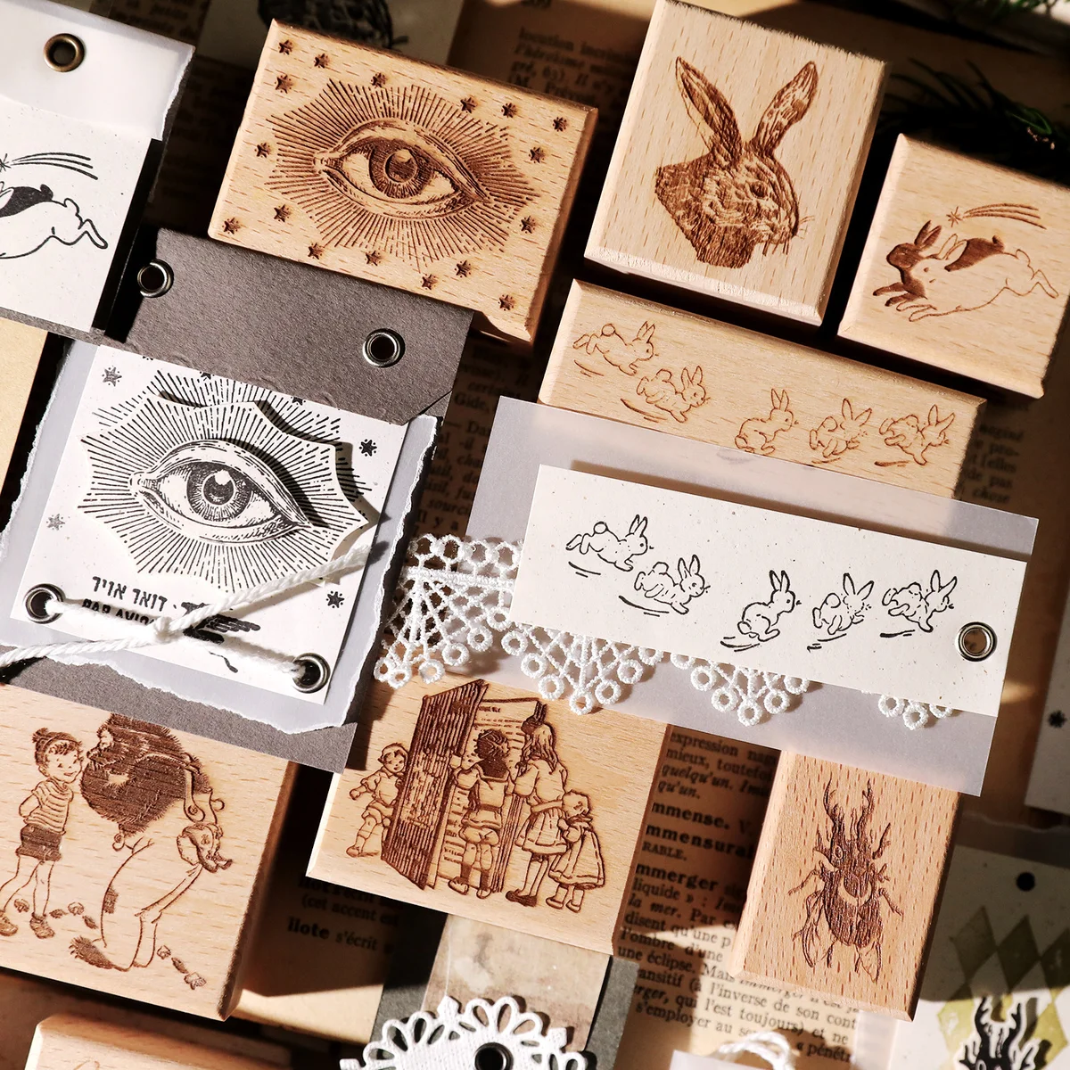 Sumflying Elf Forest Wood Rubber Stamp Sumflying Elf Forest Beech Wood Rubber Stamp - detail image 23