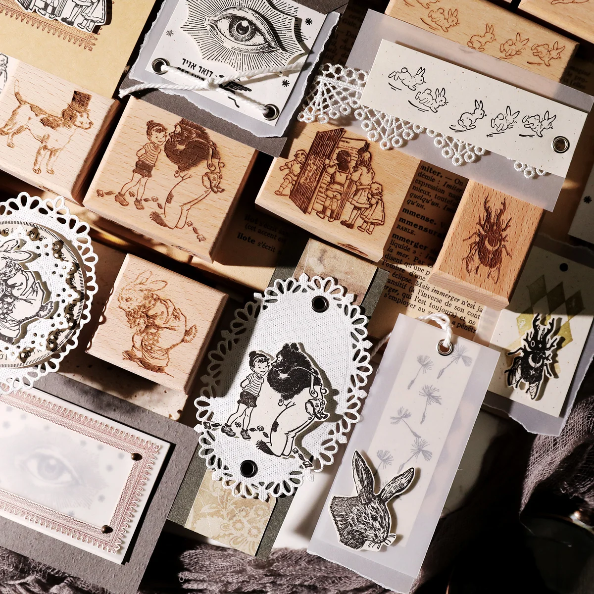 Sumflying Elf Forest Wood Rubber Stamp Sumflying Elf Forest Beech Wood Rubber Stamp - detail image 25