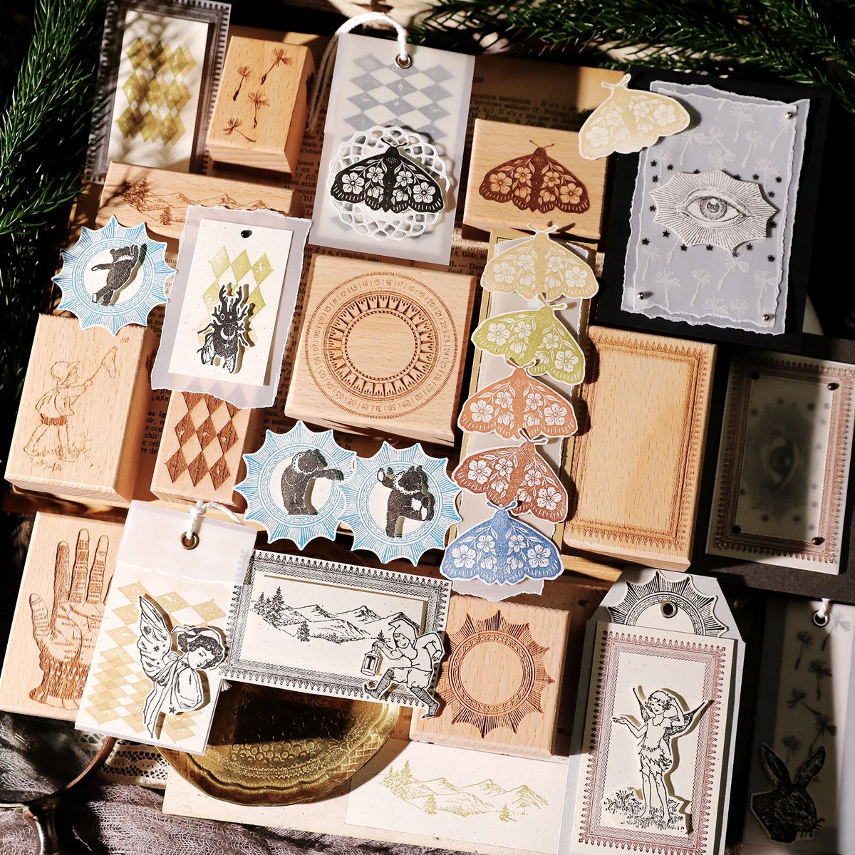 Sumflying Elf Forest Wood Rubber Stamp Sumflying Elf Forest Beech Wood Rubber Stamp - detail image 31