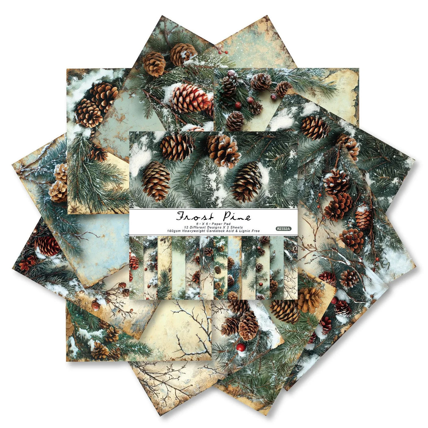 Sumflying Frost Pine 24PCS Scrapbook Paper & Cardstock Sumflying Frost Pine 24PCS Scrapbook Paper & Cardstock