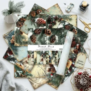 Sumflying Frost Pine 24PCS Scrapbook Paper & Cardstock Sumflying Frost Pine 24PCS Scrapbook Paper & Cardstock