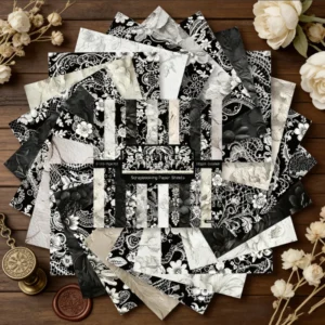 Sumflying Garden Black White Lace 24PCS Scrapbook Paper & Cardstock Sumflying Garden Black White Lace 24PCS Scrapbook Paper & Cardstock