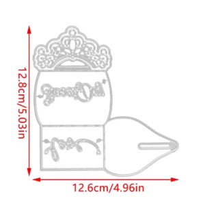 Size reference chart for Sumflying Sumflying Gift Box Purse Metal Cutting Dies metal cutting dies
