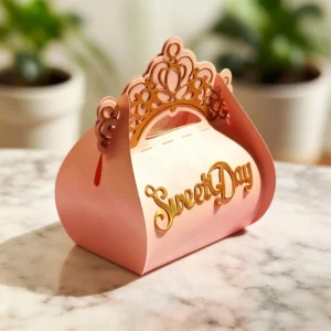 Detail view – Sumflying Sumflying Gift Box Purse Metal Cutting Dies die-cut result on paper