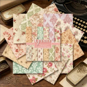 Sumflying Grace Pink Floral 24PCS Scrapbook Paper & Cardstock Sumflying Grace Pink Floral 24PCS Scrapbook Paper & Cardstock