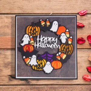 Sumflying Happy Halloween Wreath Cutting Dies Main View - SUM2509-HalloweenWreath
