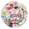 Sumflying Happy New Year Text Vinyl Stickers