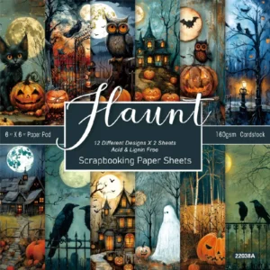 Sumflying Haunt 24PCS Scrapbook Paper & Cardstock