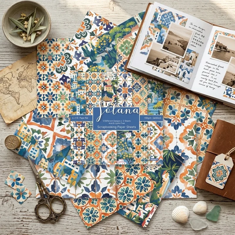 Sumflying Jolana 24PCS Scrapbook Paper & Cardstock Sumflying Jolana 24PCS Scrapbook Paper & Cardstock