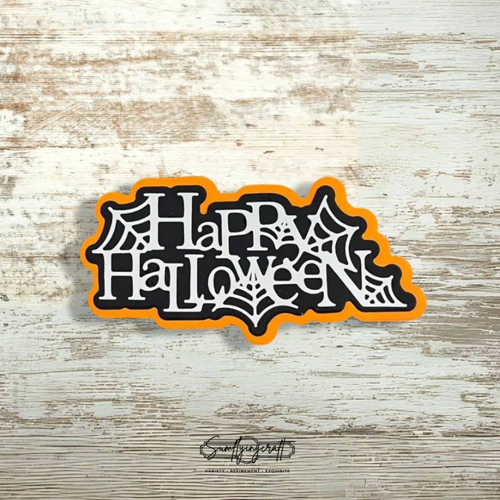 Sumflying Layered Halloween Word Cutting Dies Scrapbooking 1 Layered Halloween Word Cutting Dies main product photo | word metal cutting dies