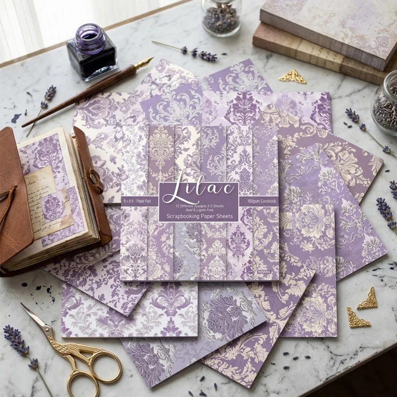 Sumflying Lilac 24PCS Scrapbook Paper & Cardstock Sumflying Lilac 24PCS Scrapbook Paper & Cardstock