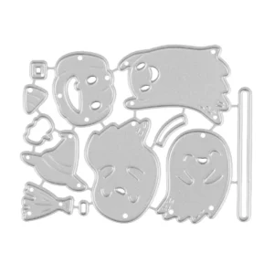 Sumflying Lovely Ghost Broom Cutting Dies Detail View - SUM2509-DM06274