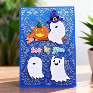 Sumflying Lovely Ghost Broom Cutting Dies Usage View - SUM2509-DM06274