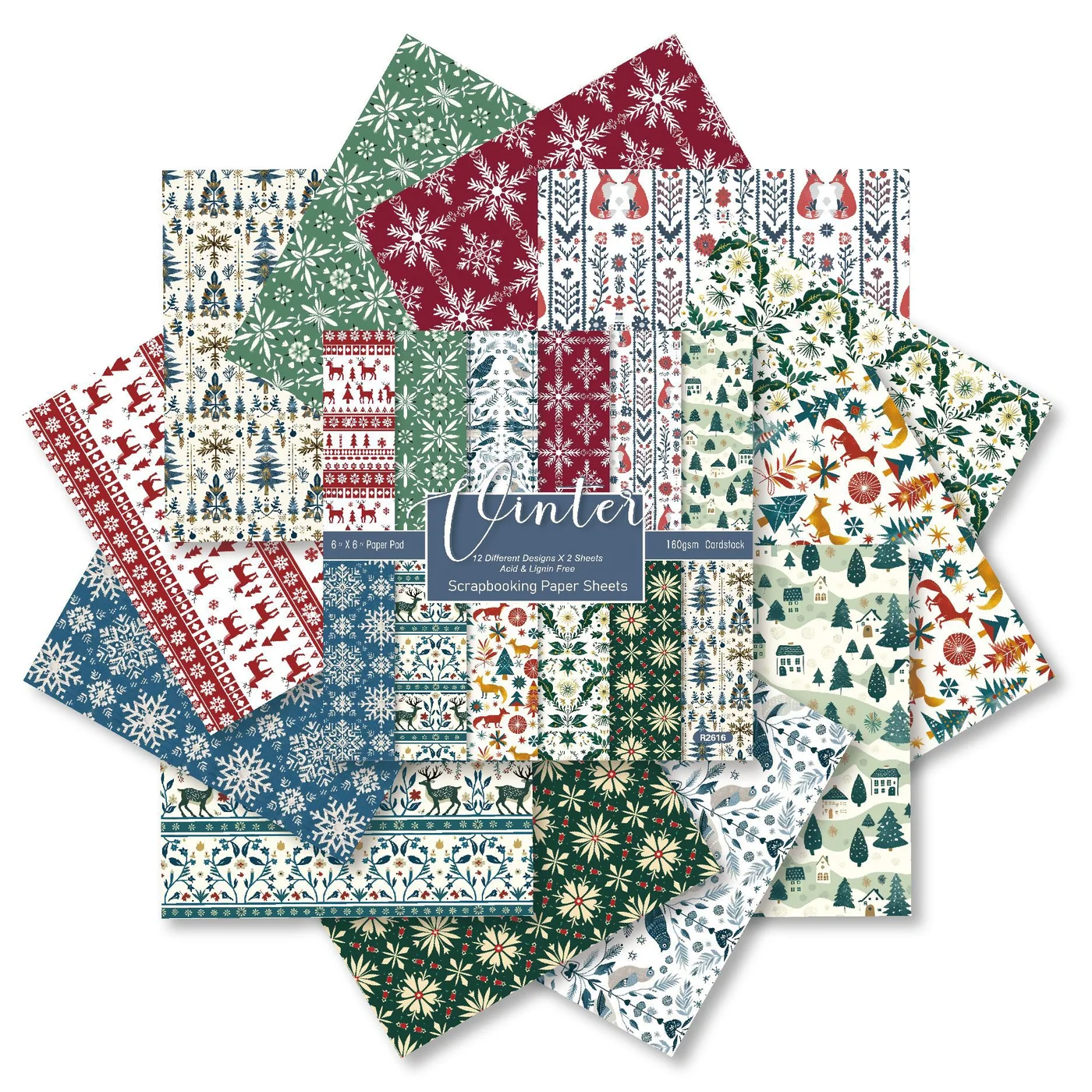 Sumflying Minter 24PCS Scrapbook Paper & Cardstock Sumflying Minter 24PCS Scrapbook Paper & Cardstock