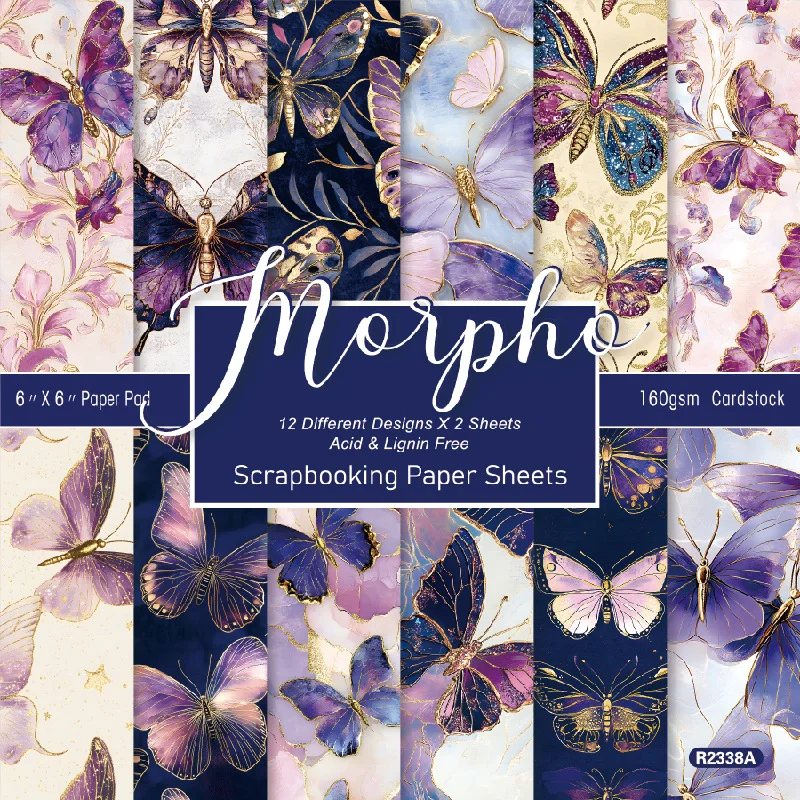 Sumflying Morpho 24PCS Scrapbook Paper & Cardstock Sumflying Morpho 24PCS Scrapbook Paper & Cardstock