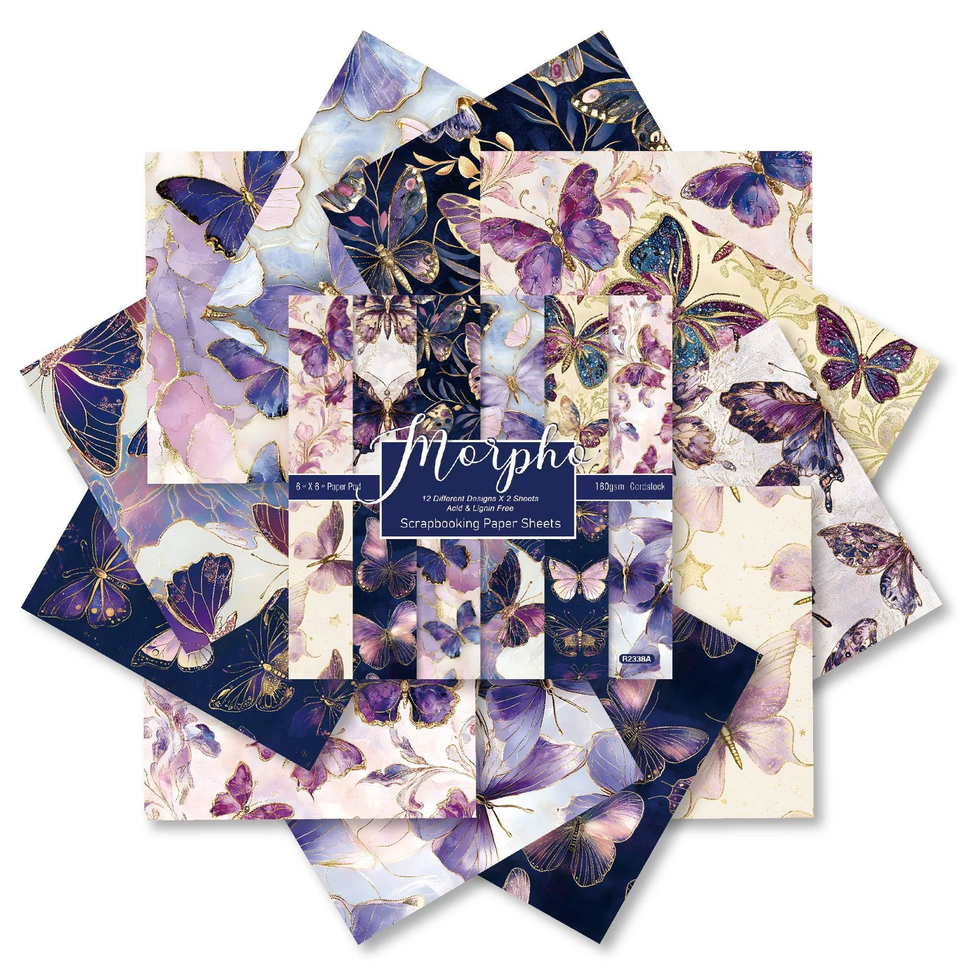 Sumflying Morpho 24PCS Scrapbook Paper & Cardstock Sumflying Morpho 24PCS Scrapbook Paper & Cardstock