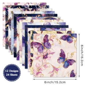 Sumflying Morpho 24PCS Scrapbook Paper & Cardstock Sumflying Morpho 24PCS Scrapbook Paper & Cardstock