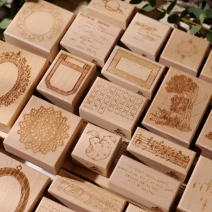 Sumflying Mozart Manuscript Wood Rubber Stamp Sumflying Mozart Manuscript Beech Wood Rubber Stamp