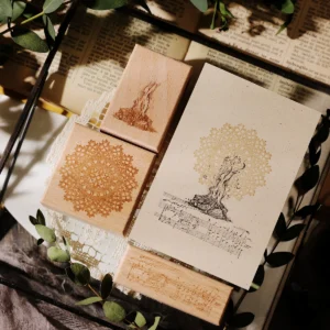 Sumflying Mozart Manuscript Wood Rubber Stamp Sumflying Mozart Manuscript Beech Wood Rubber Stamp