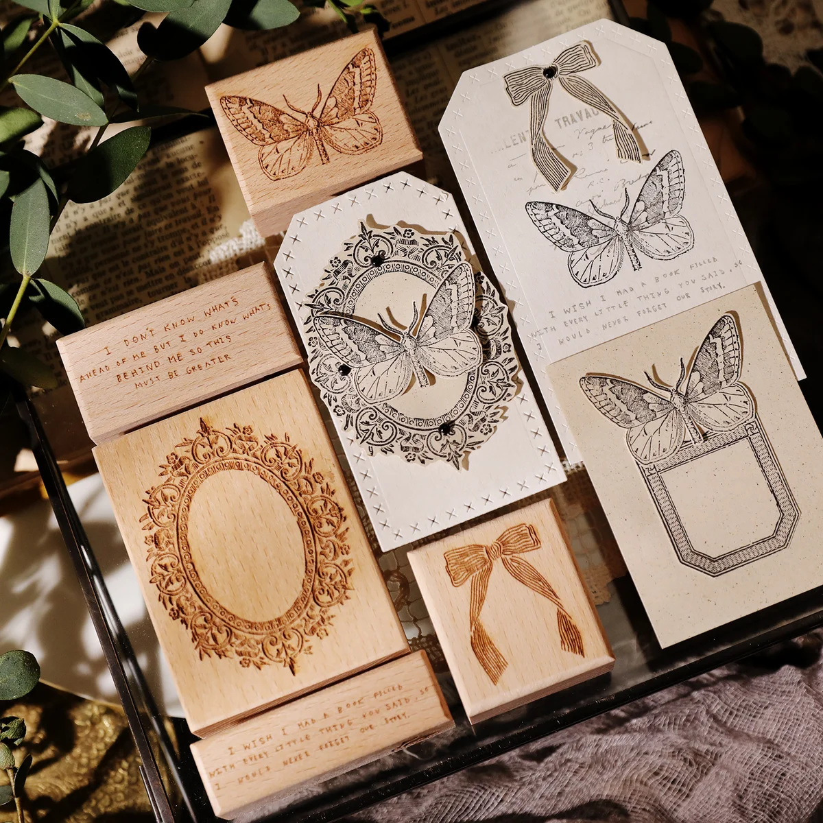 Sumflying Mozart Manuscript Wood Rubber Stamp Sumflying Mozart Manuscript Beech Wood Rubber Stamp - detail image 13