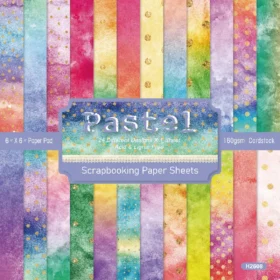 Sumflying Pastel Rainbow 24PCS Scrapbook Paper & Cardstock