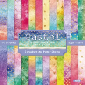 Sumflying Pastel Rainbow 24PCS Scrapbook Paper & Cardstock