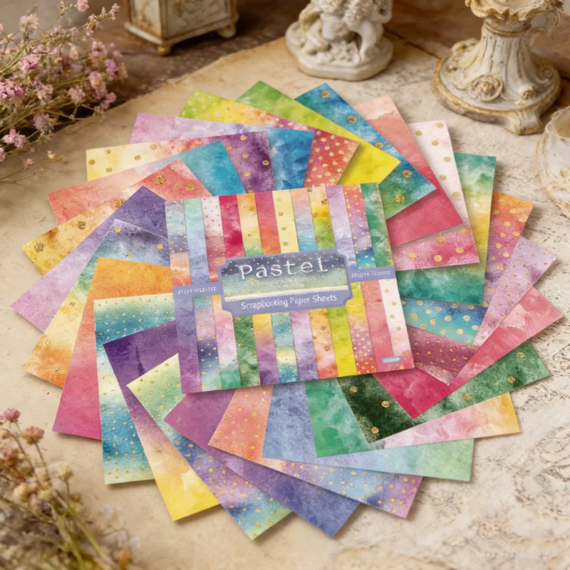 Sumflying Pastel Rainbow 24PCS Scrapbook Paper & Cardstock Sumflying Pastel Rainbow 24PCS Scrapbook Paper & Cardstock