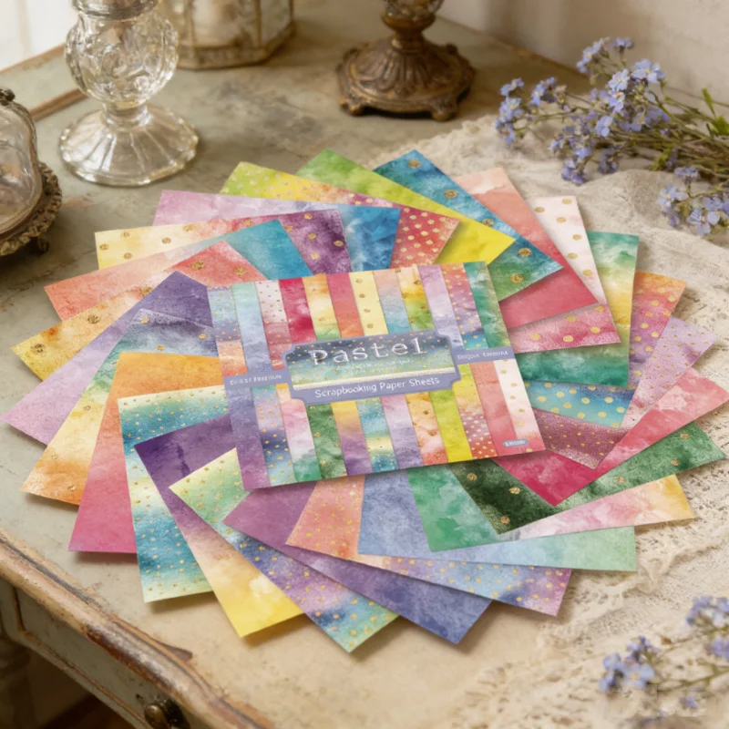 Sumflying Pastel Rainbow 24PCS Scrapbook Paper & Cardstock Sumflying Pastel Rainbow 24PCS Scrapbook Paper & Cardstock