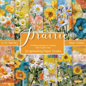 Sumflying Prairie 24PCS Scrapbook Paper & Cardstock