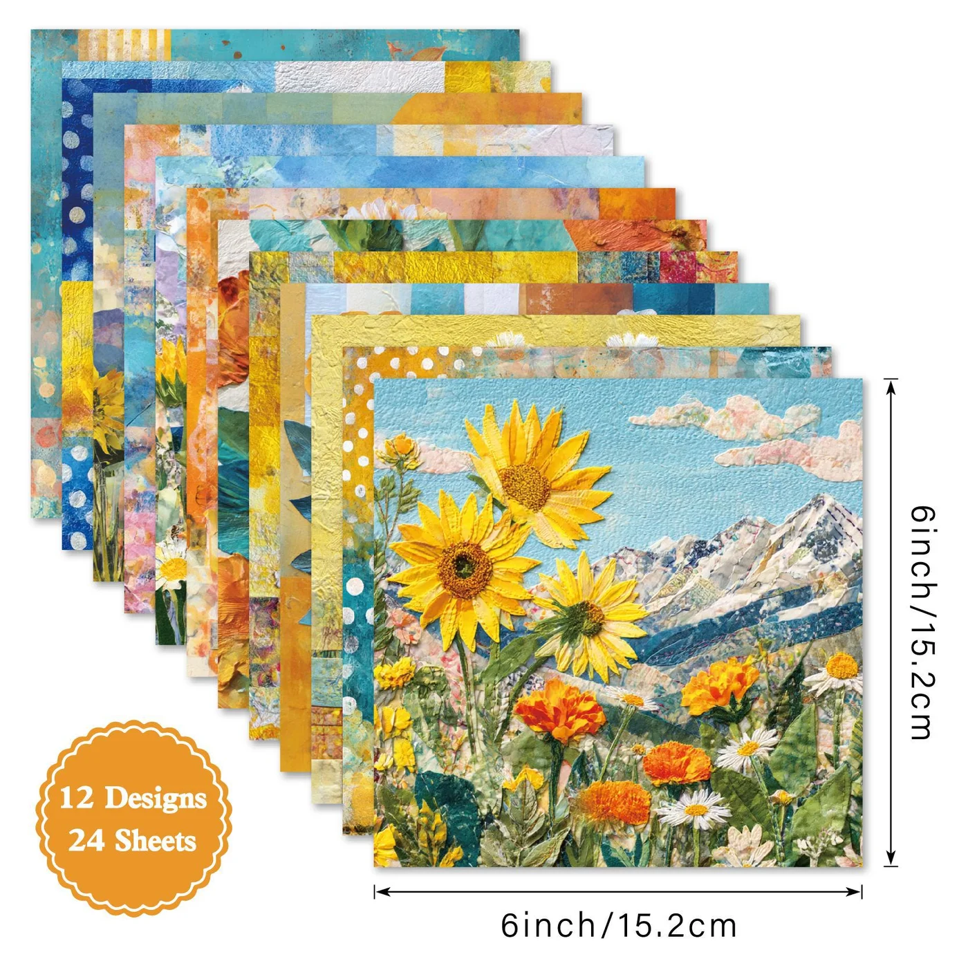 Sumflying Prairie 24PCS Scrapbook Paper & Cardstock Sumflying Prairie 24PCS Scrapbook Paper & Cardstock