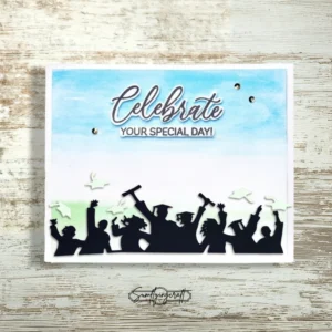 Sumflying Row Of Graduates Cutting Dies Scrapbooking Die-Cuts Side View - SUM-DM06259