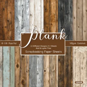 Sumflying Rustic Wood Plank 24PCS Scrapbook Paper & Cardstock