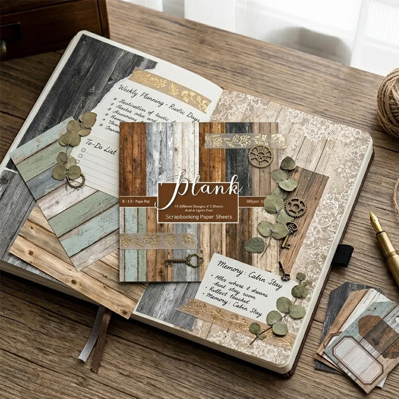 Sumflying Rustic Wood Plank 24PCS Scrapbook Paper & Cardstock Sumflying Rustic Wood Plank 24PCS Scrapbook Paper & Cardstock