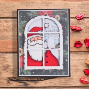Sumflying Santa Claus Arched Window Cutting Dies Main View - SUM2508-SantaWindow