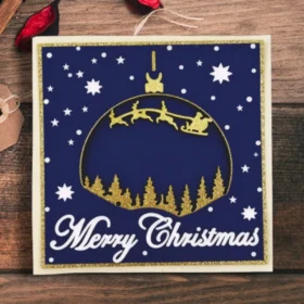 Sumflying Sleigh Stars Forest Silhouette Cutting Dies