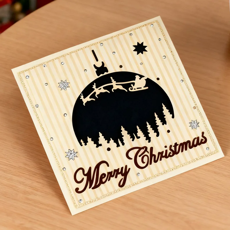 Sumflying Sleigh Stars Forest Silhouette Cutting Dies Sumflying Sleigh Stars Forest Silhouette Cutting Dies Back View - SUM2509-DM06275