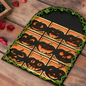 Sumflying Squares Pumpkin Cutting Dies Usage View - SUM2509-DM06273