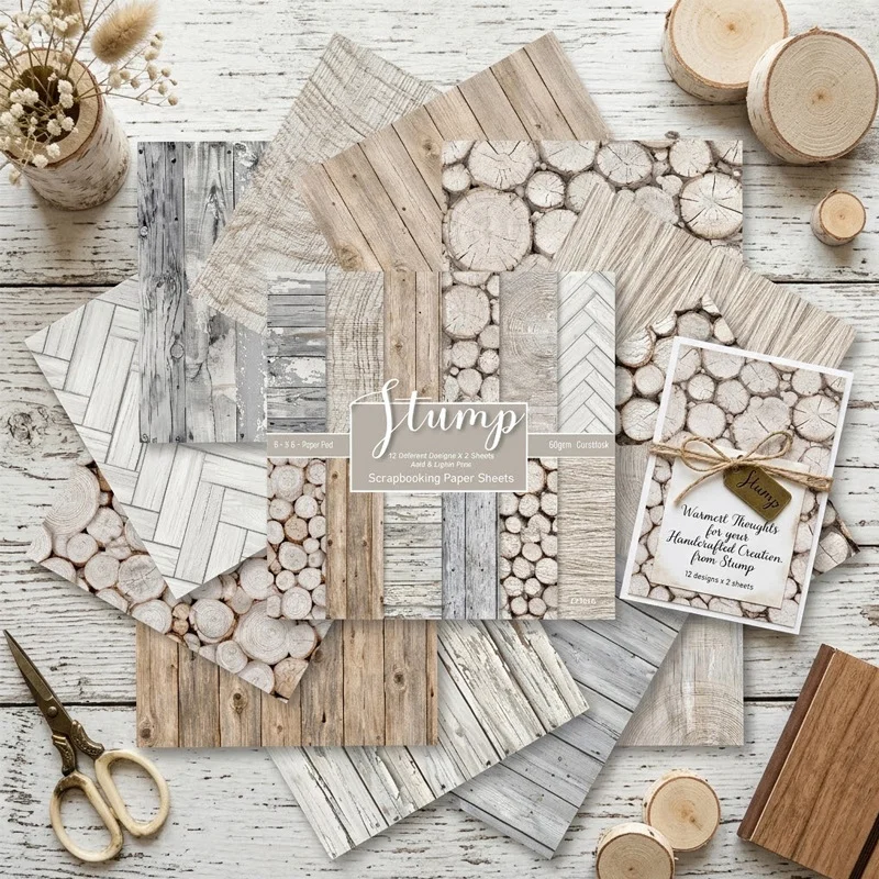 Sumflying Stump 24PCS Scrapbook Paper & Cardstock Sumflying Stump 24PCS Scrapbook Paper & Cardstock