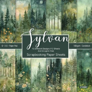 Sumflying Sylvan Forest 24PCS Scrapbook Paper & Cardstock