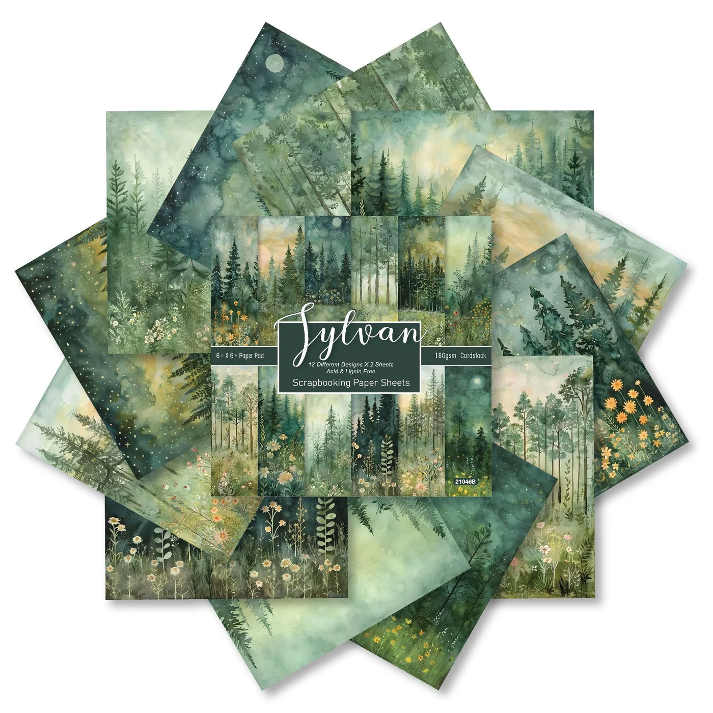 Sumflying Sylvan Forest 24PCS Scrapbook Paper & Cardstock Sumflying Sylvan Forest 24PCS Scrapbook Paper & Cardstock