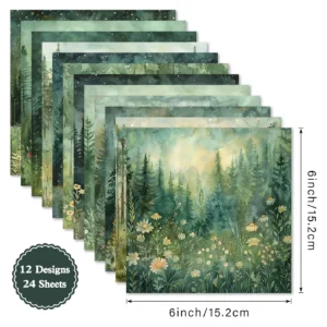 Sumflying Sylvan Forest 24PCS Scrapbook Paper & Cardstock Sumflying Sylvan Forest 24PCS Scrapbook Paper & Cardstock