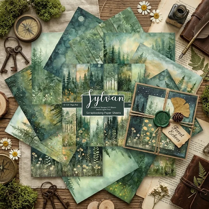 Sumflying Sylvan Forest 24PCS Scrapbook Paper & Cardstock Sumflying Sylvan Forest 24PCS Scrapbook Paper & Cardstock