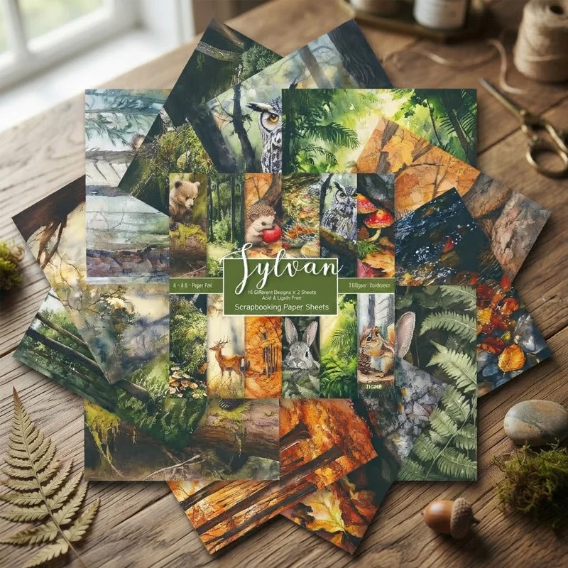 Sumflying Sylvan Woodland 24PCS Scrapbook Paper & Cardstock Sumflying Sylvan Woodland 24PCS Scrapbook Paper & Cardstock
