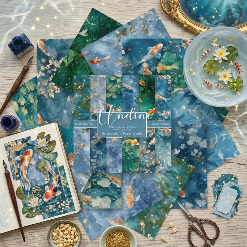 Sumflying Undine 24PCS Scrapbook Paper & Cardstock Sumflying Undine 24PCS Scrapbook Paper & Cardstock