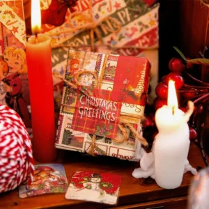Vintage Christmas Washi Stickers - Figures, Architecture Sumflying Vintage Christmas Washi Stickers - Figures, Architecture