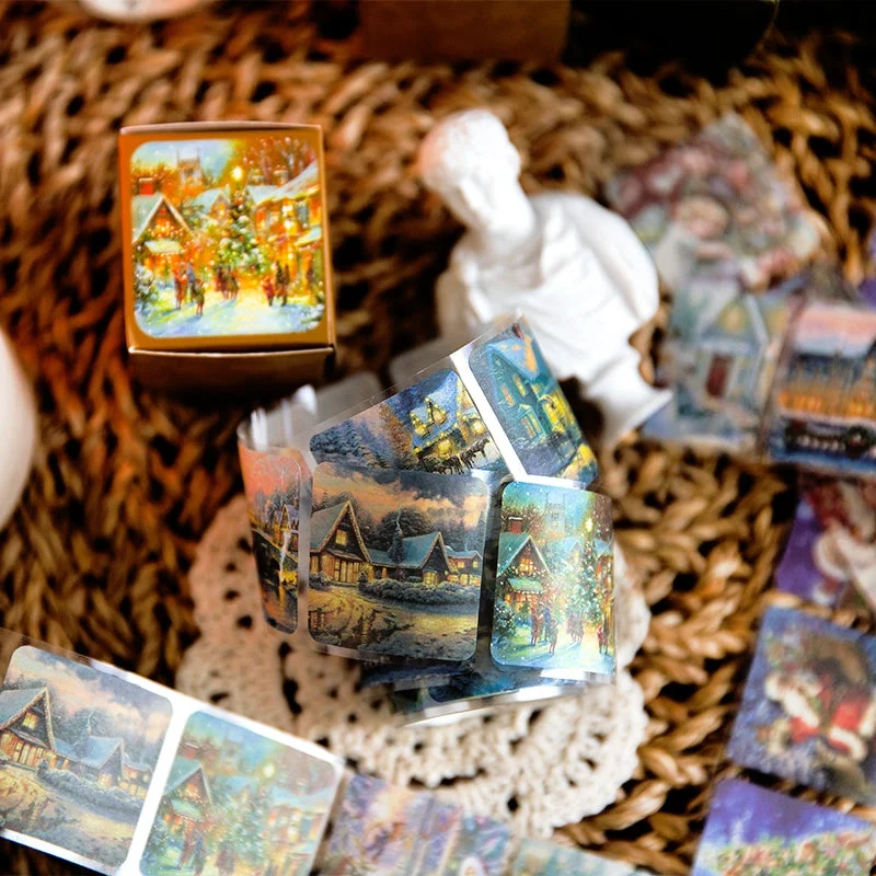 Sumflying Vintage Christmas Washi Stickers - Figures, Architecture Sumflying Vintage Christmas Washi Stickers - Figures, Architecture