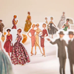 Sumflying Vintage People Fashion Model Clothes Sticker - Girl, Lady, Man
