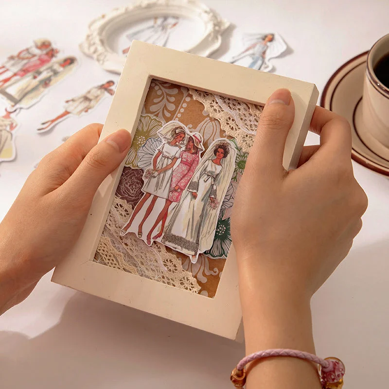 Sumflying Vintage People Fashion Model Clothes Sticker - Girl, Lady, Man Sumflying Vintage People Fashion Model Clothes Sticker - Girl, Lady, Man
