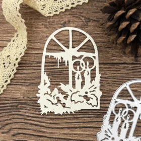 Sumflying Windowsill Candles Cutting Dies Scrapbooking Die-Cuts